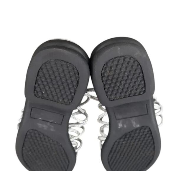 Cabin Creek Shoes Womens 6 Sandal Fashion Slip On Strappy Metallic Elastic Retro - Picture 7 of 11